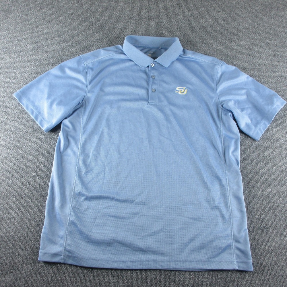 Southern Jaguars Polo Shirt Mens XL Blue Short Sleeve Clique Performance Golf
